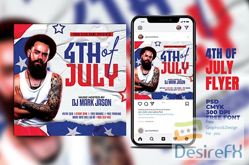 Independence Day Flyer PSD