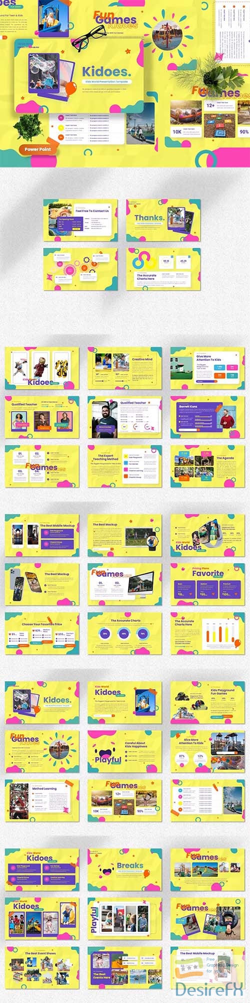 Kidoes - Kids World Powerpoint, Keynote and Google Slides Template