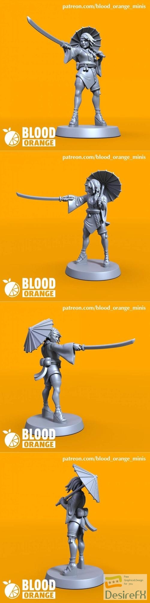 Kunoichi - Blood Orange Miniatures - Bonus Mini – 3D Print