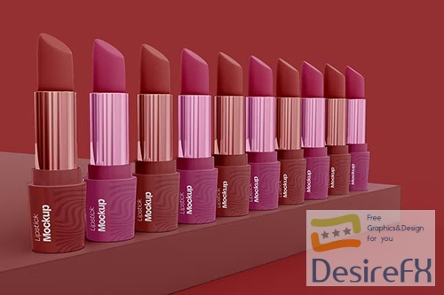 Lipsticks Mockup PSD