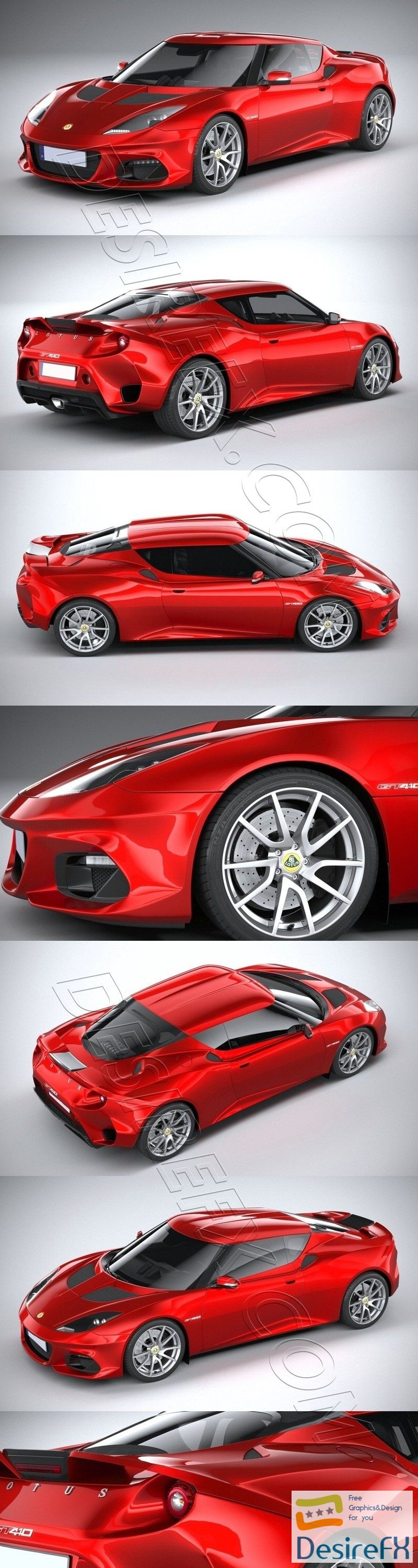 Lotus Evora GT410 2020 3D Model