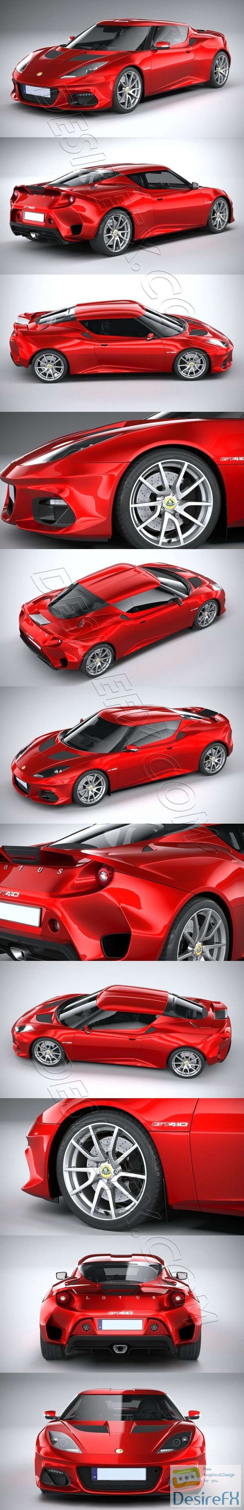 Lotus Evora GT410 2020 3D Model