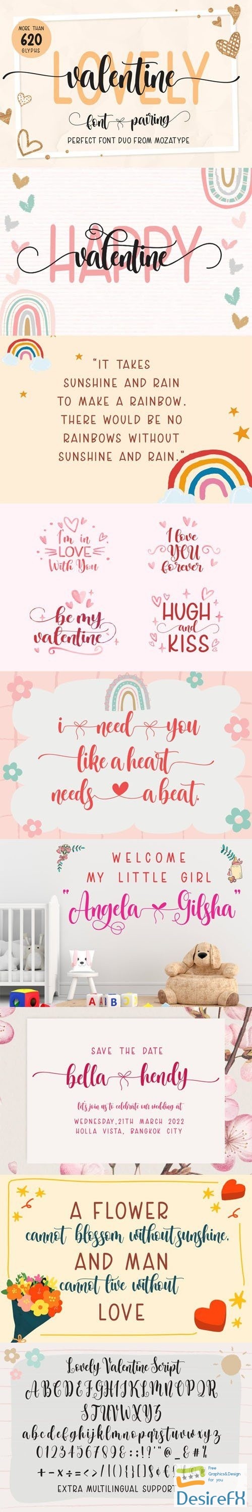Lovely Valentina Font DUO