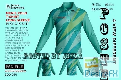 Men's Polo T-Shirt Mockup - 7234782