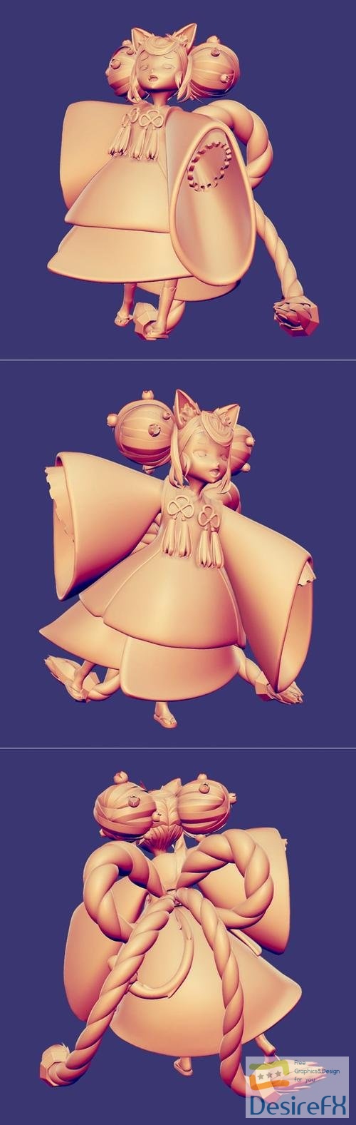 Neko Little Priestess Tyan 1 – 3D Print