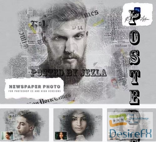 Newspaper Effect Photoshop Action - Q8Z68GG