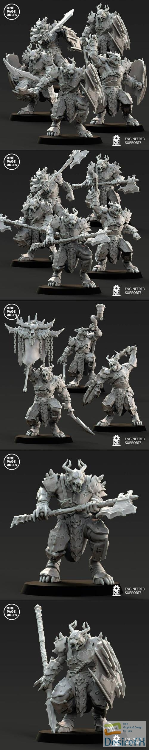 One Page Rules - Beastmen Elites – 3D Print