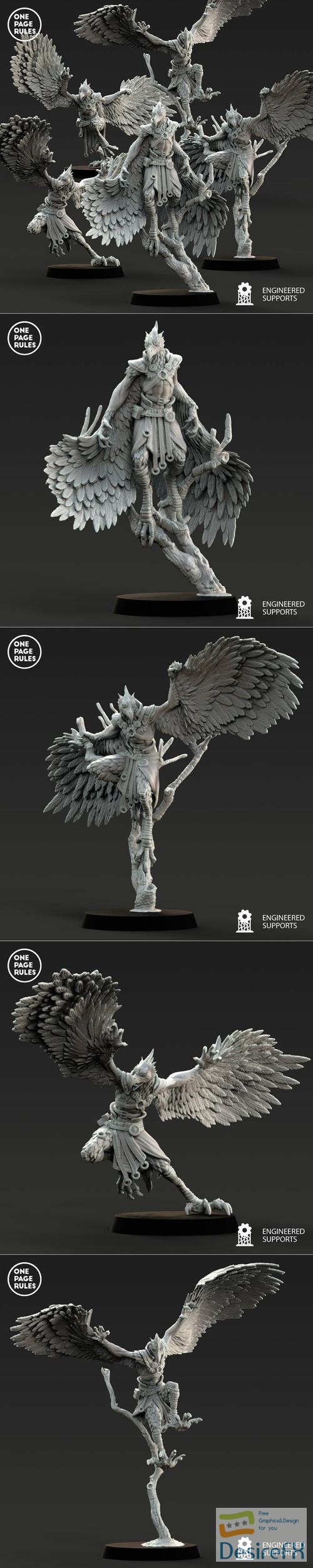 One Page Rules - Beastmen Harpies – 3D Print
