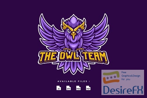 Owl Mascot Logo v. 02