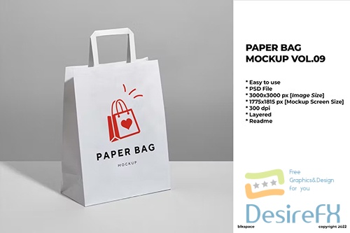 Paper Bag Mockup Vol.09 PSD