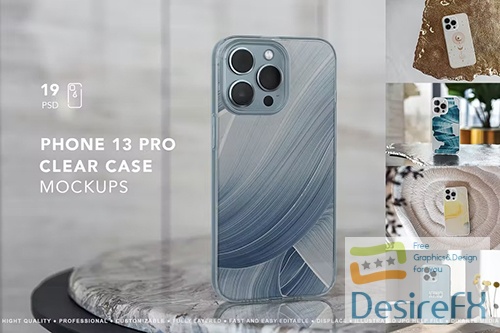 Phone 13 Pro Clear Case MockUp PSD