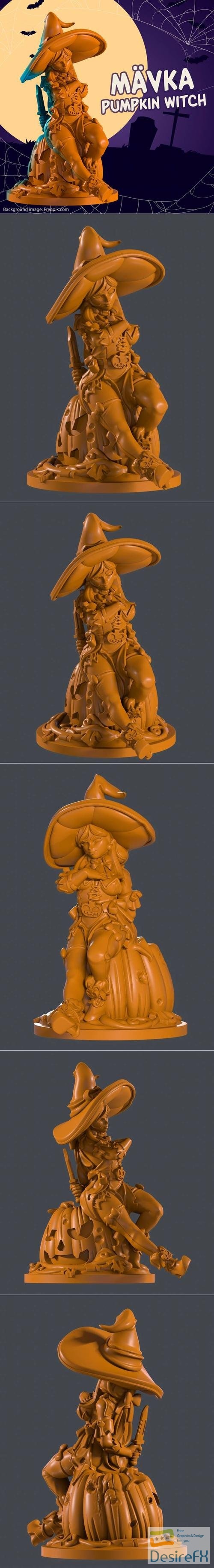 Pumpkin Witch Mävka – 3D Print
