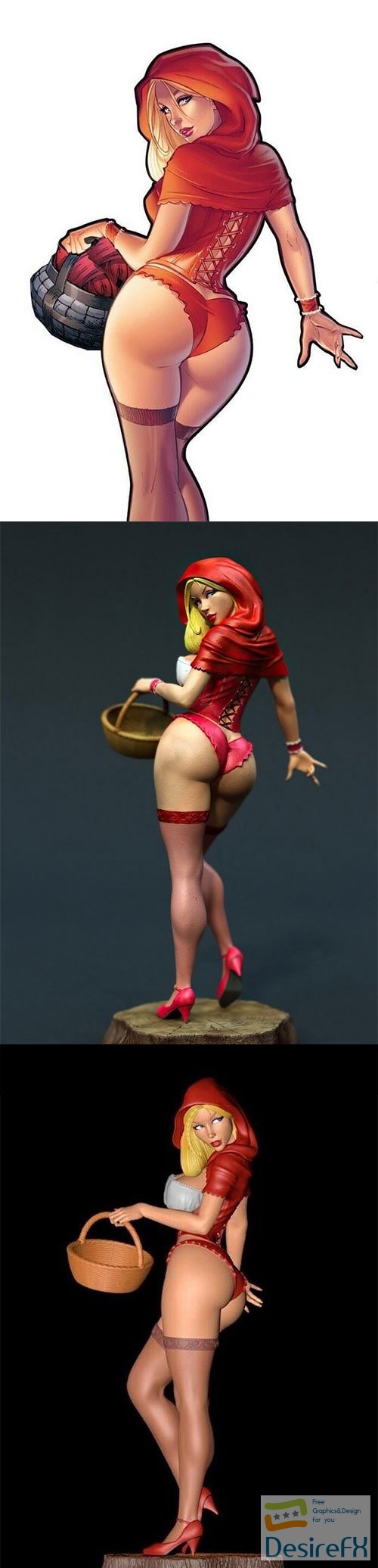 Red Riding Hood 3D Print Model