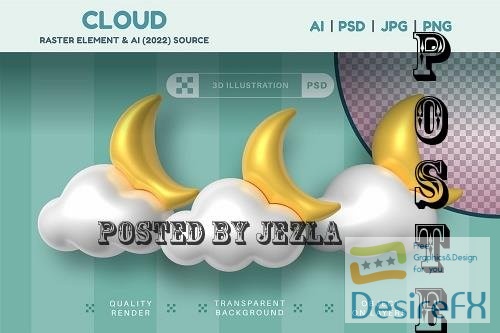 Set Cloud Realistic Weather Raster - 7290815