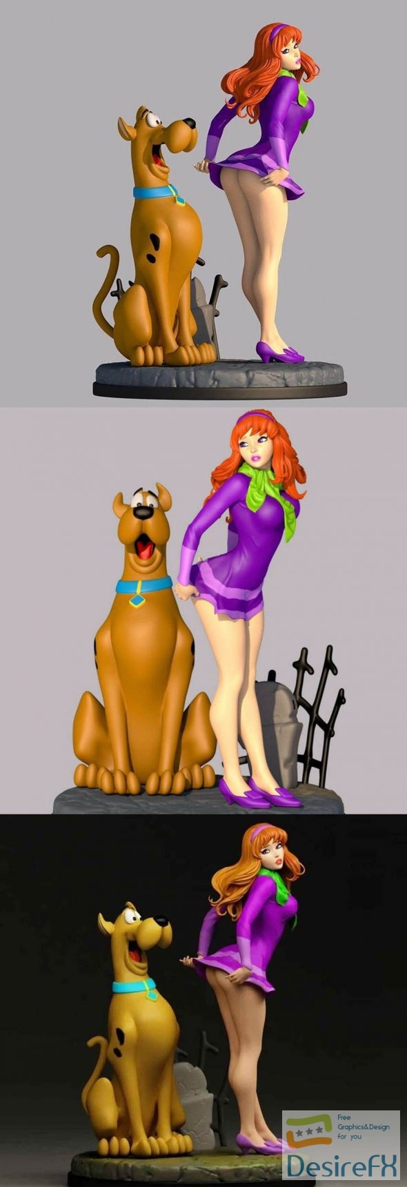 Sexy Daphne and Scooby Doo 3D Print