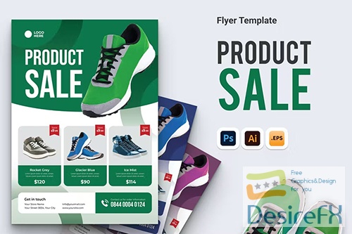 Sport Product Catalogue Flyer Ai & PSD Template PSD