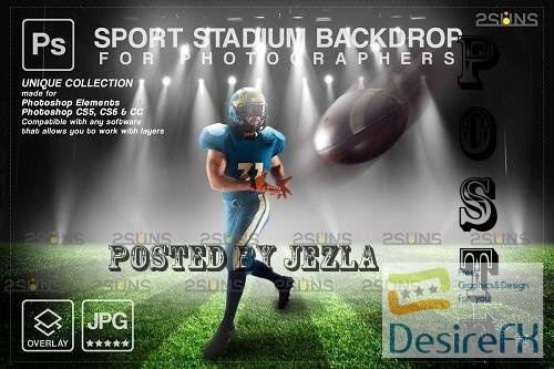 Sport Stadium Backdrop Football V2 - 7328561