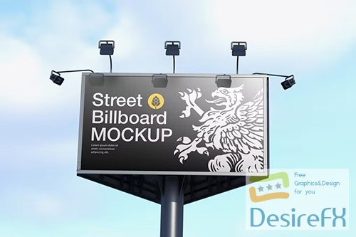Street Billboard Mockup PSD