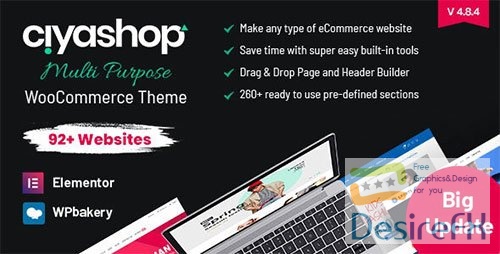 ThemeForest - CiyaShop v4.8.4 - Responsive Multi-Purpose WooCommerce WordPress Theme - 22055376 - NULLED