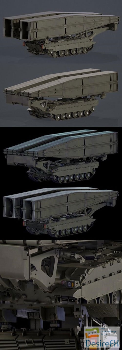 Titan Armored Vehicle Launcher Bridge 3D Model