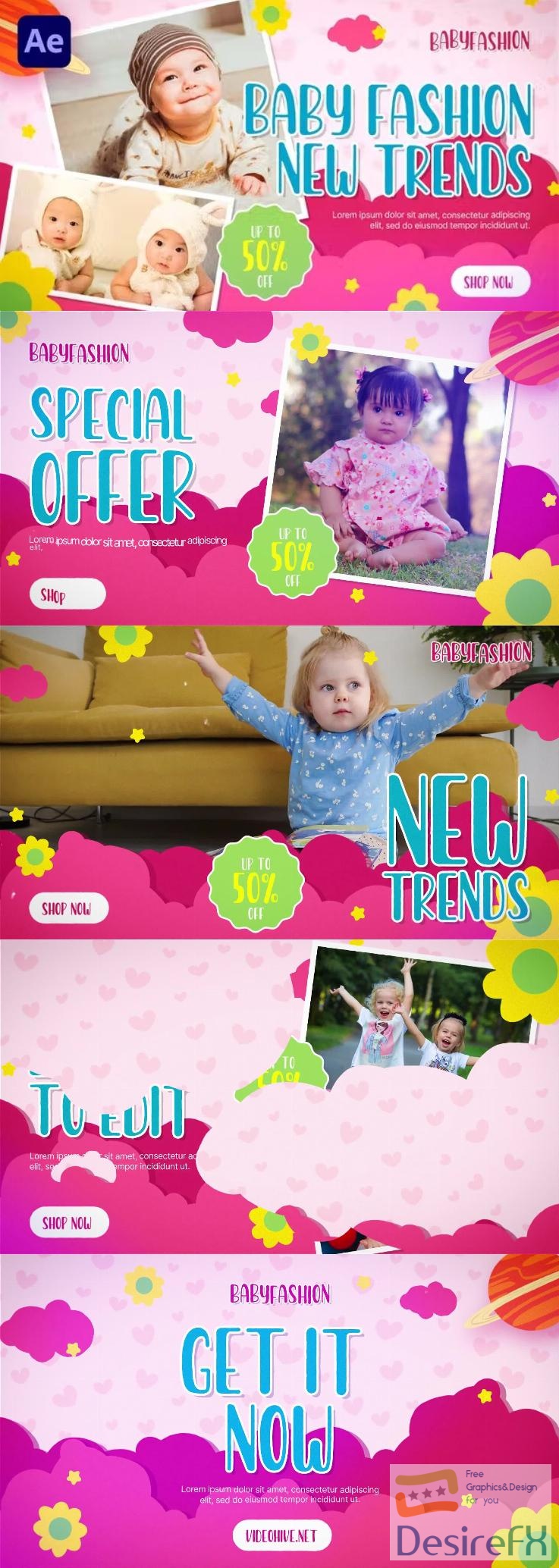 Videohive - Baby Shop Kids Fashion Promo Baby Clothes Shop - 38164127
