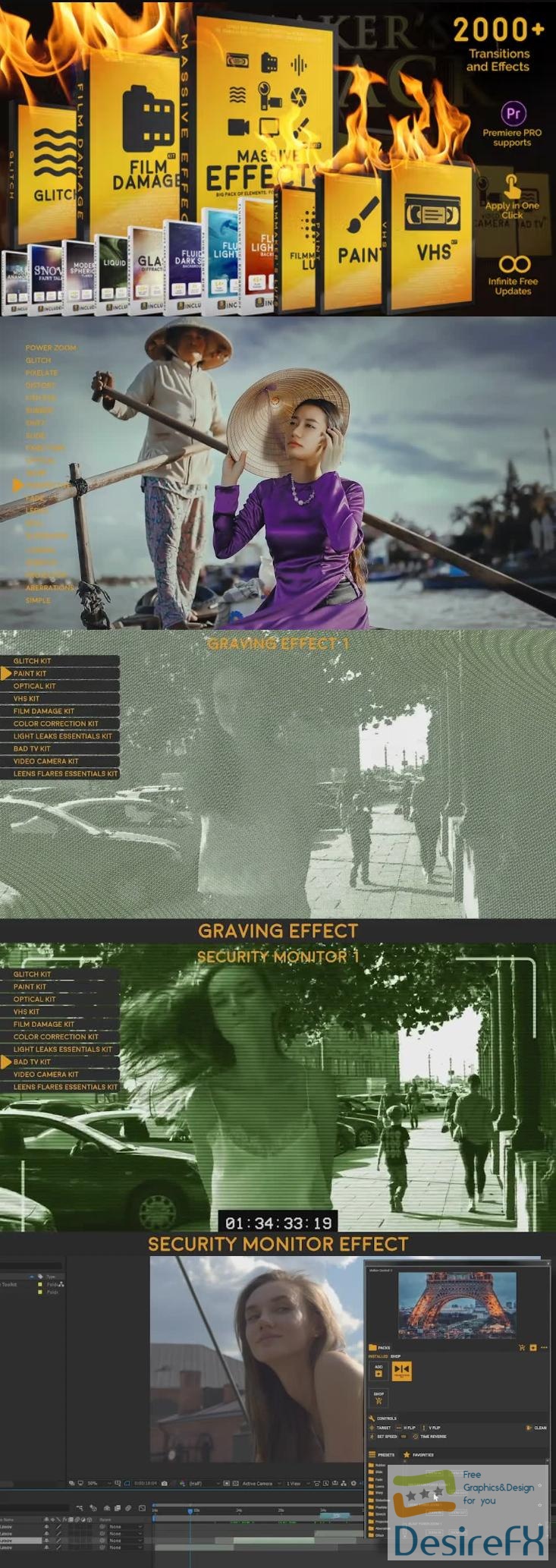 Videohive Massive Effects Toolkit Big Pack of Presets Transitions and Footages 24821008