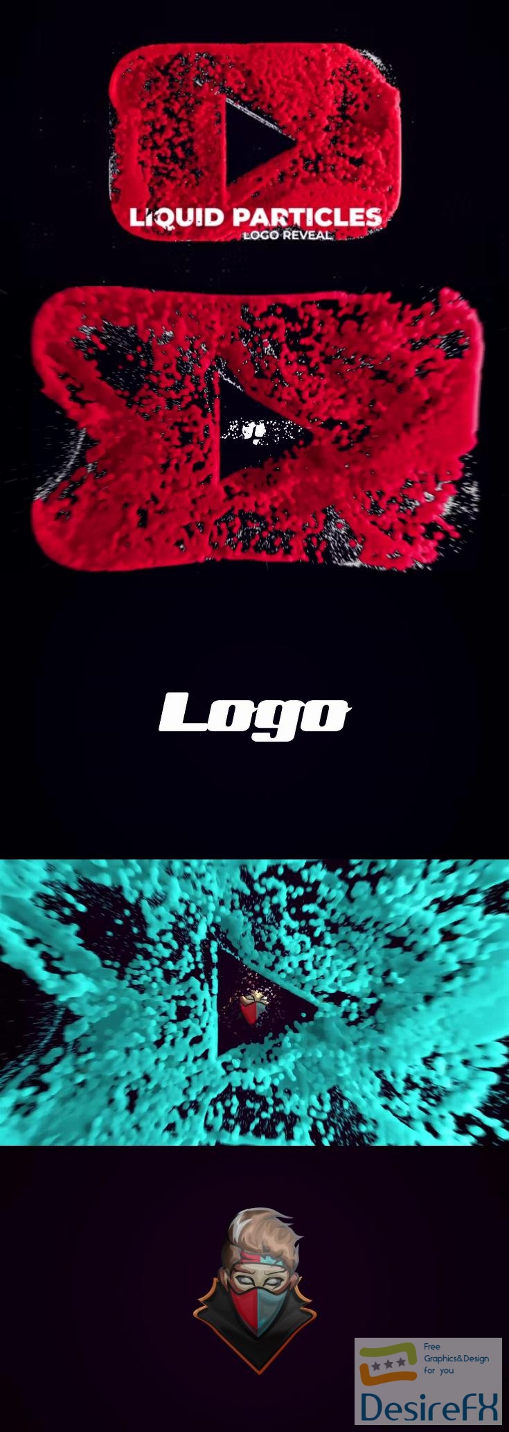 Videohive - Youtube Liquid Particles Logo - 38310736