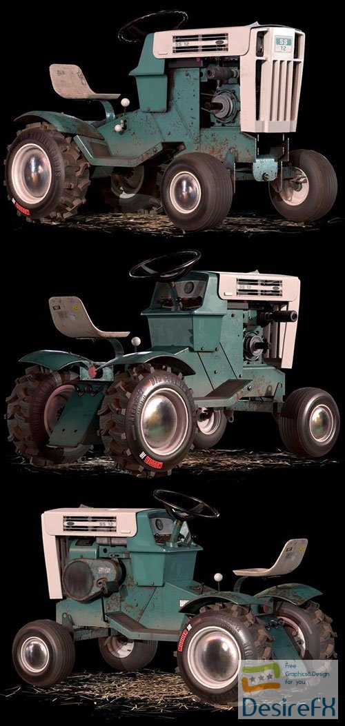 Vintage SEARS Lawn Tractor 3D Model