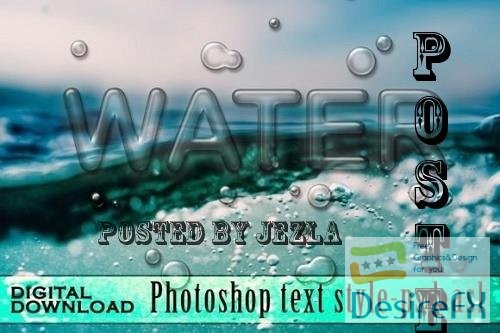 Water Photoshop Text Effect