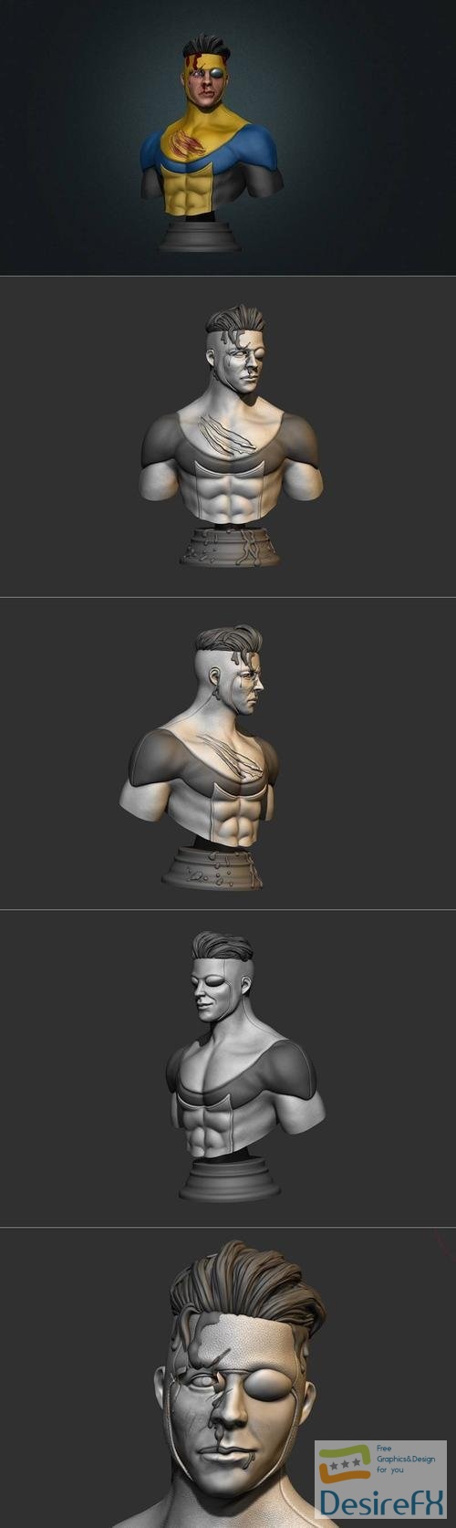 Wekster - Invincible Bust – 3D Print