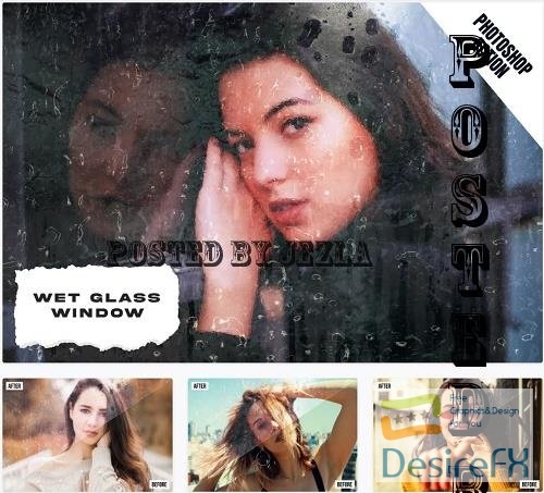 Wet Glass Window Photoshop Action