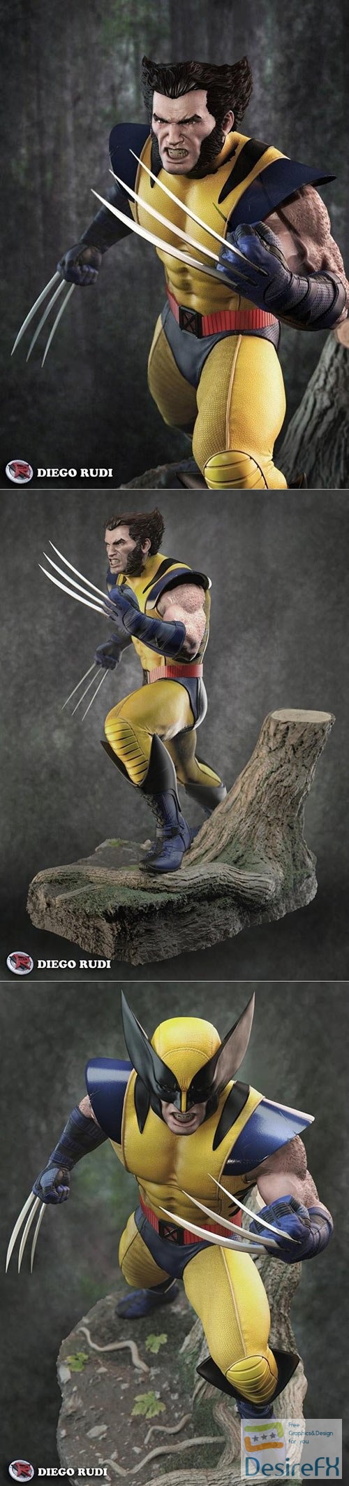 Wolverine 3D Print Model