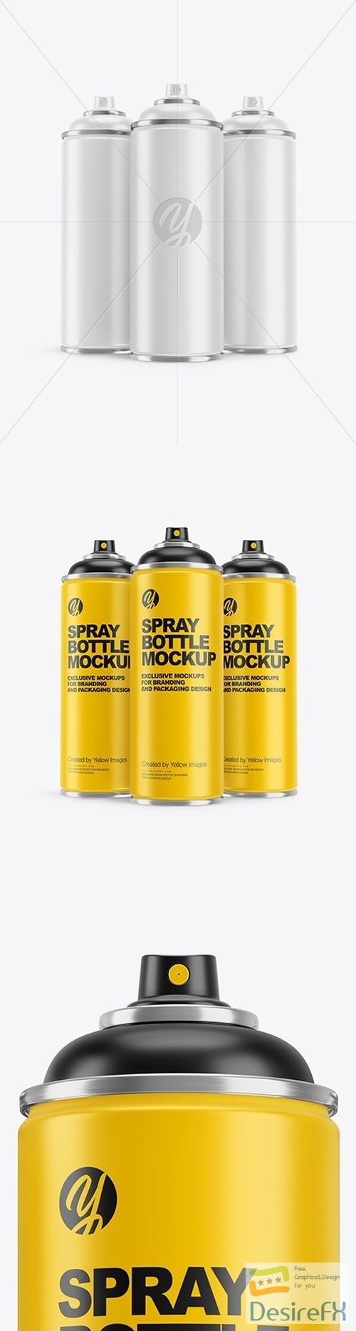 3 Matte Spray BottlesMockup 51701