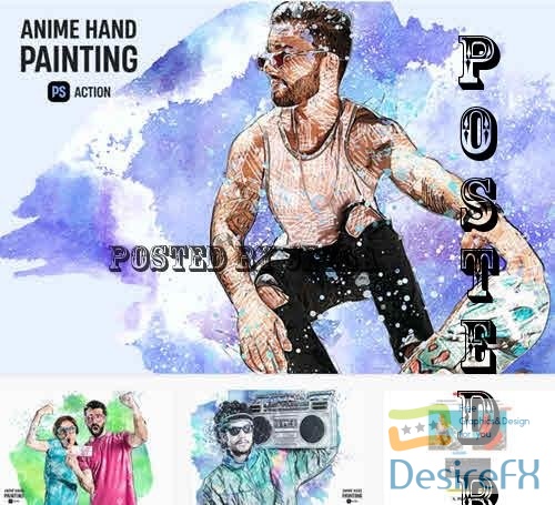 Anime Hand Painting Photoshop Action