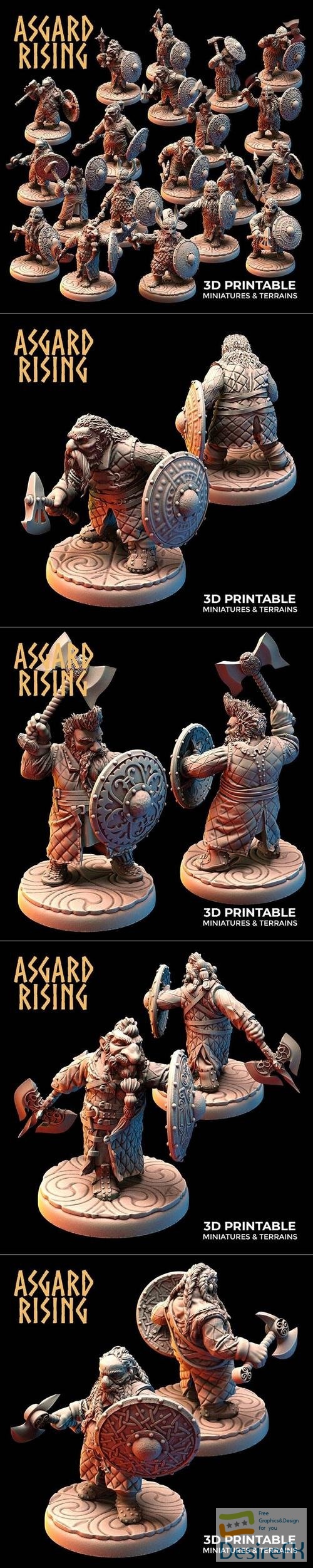 Asgard Rising - Dwarf Warrior – 3D Print