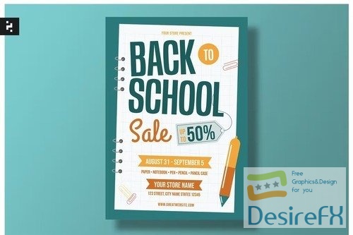 Back to School Sale Flyer