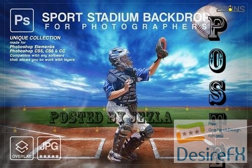 Baseball Backdrop Sports Digital V57 - 7395051