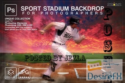Baseball Backdrop Sports Digital V58 - 7395036