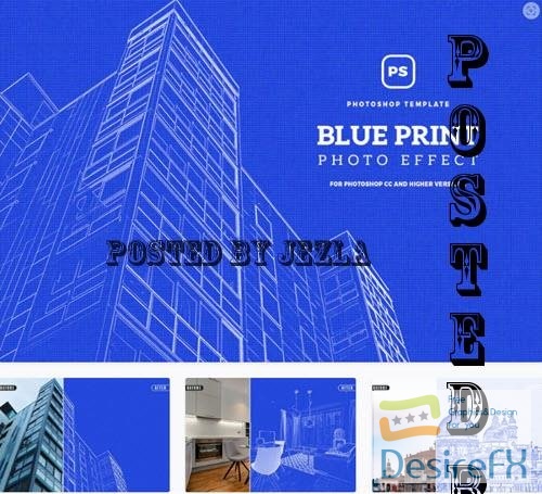 Blueprint Effect Photoshop - 6QML3XR