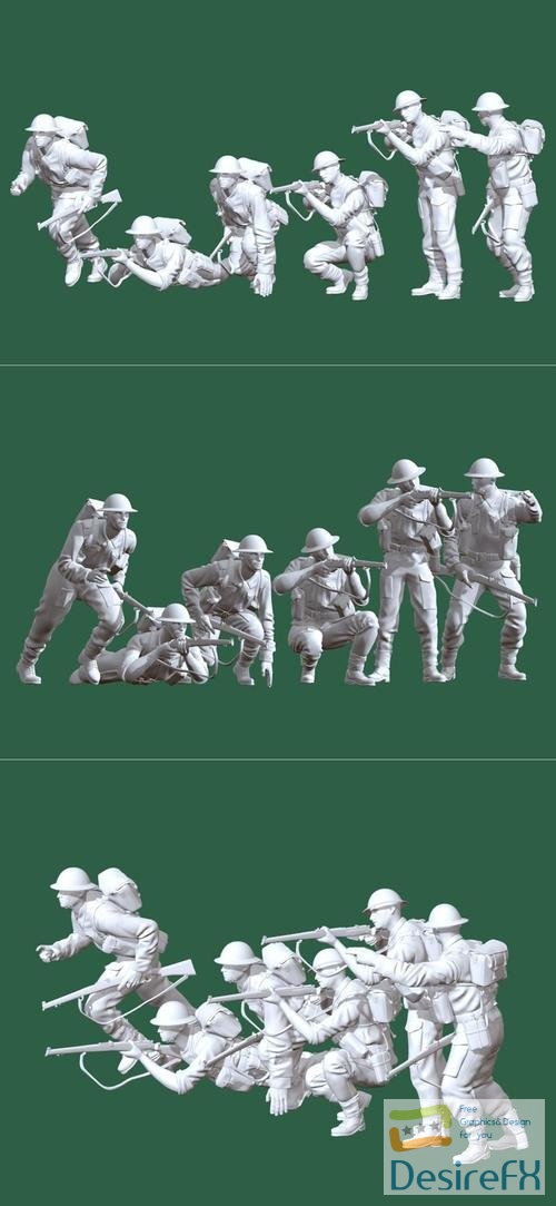 British soldiers ww2 – 3D Print