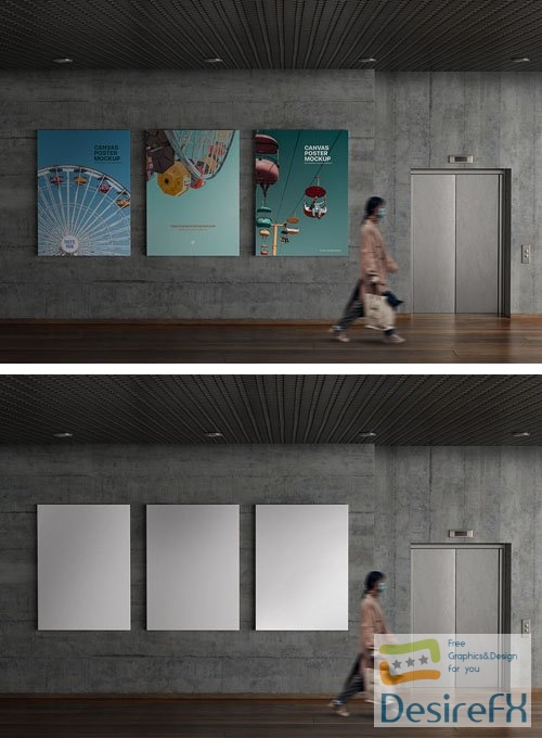Canvas Posters PSD Mockup Template
