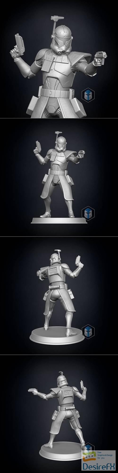 Captain Rex Figurine - Guardian – 3D Print