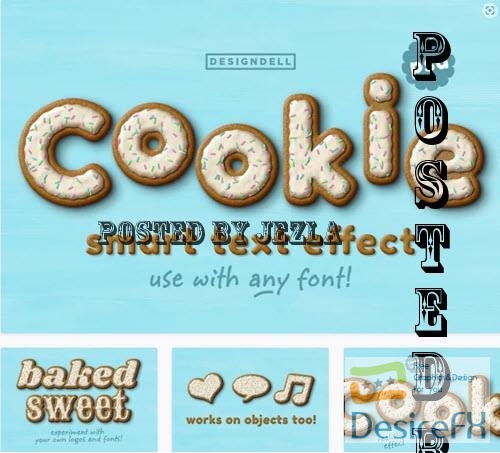 Cookie PSD Text Effect