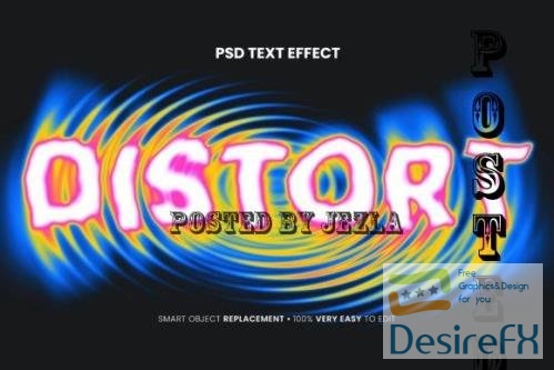 Distort Text Effect Psd
