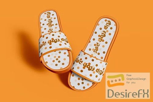 Floating Slippers Mockup PSD