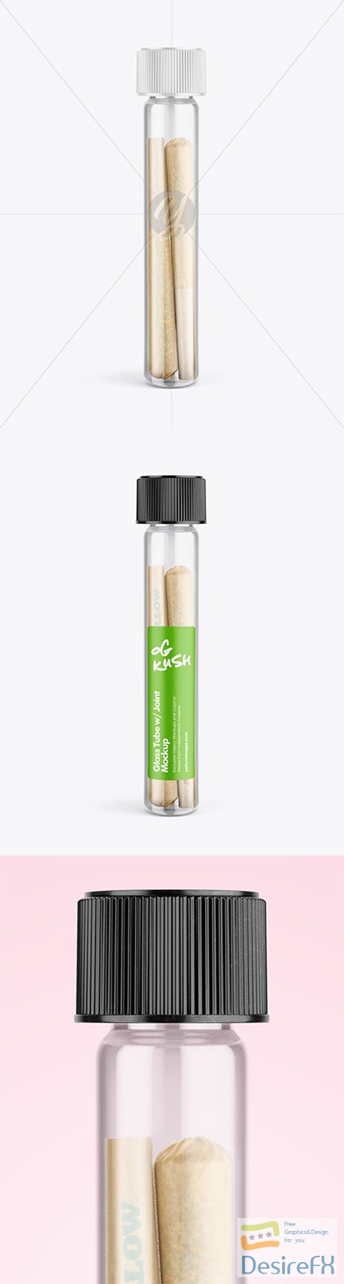 Glass Tube w/ Two Weed Joints Mockup 47621