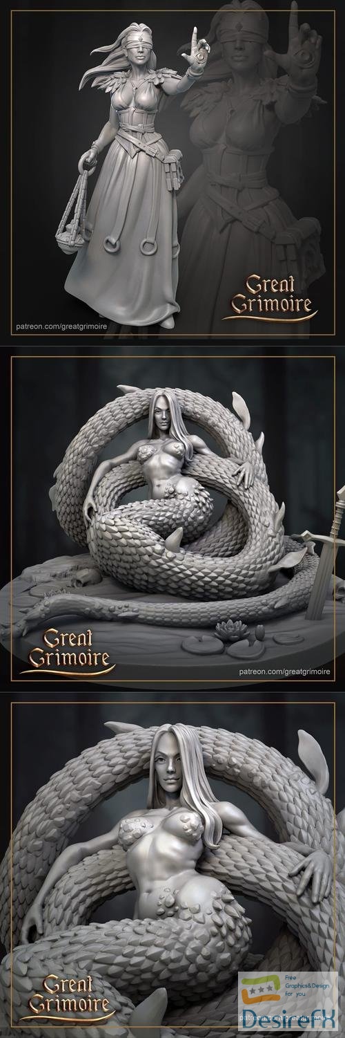 Great Grimoire - Cassandra and Serpent – 3D Print