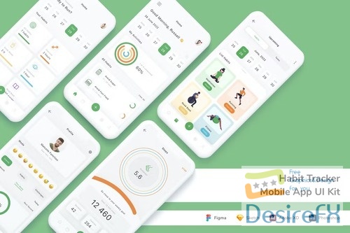 Habit Tracker Mobile App UI Kit
