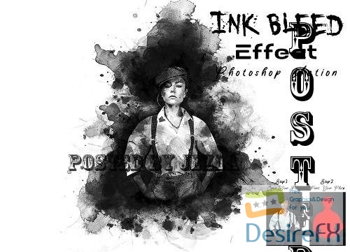Ink Bleed Effect Photoshop Action - 7446646