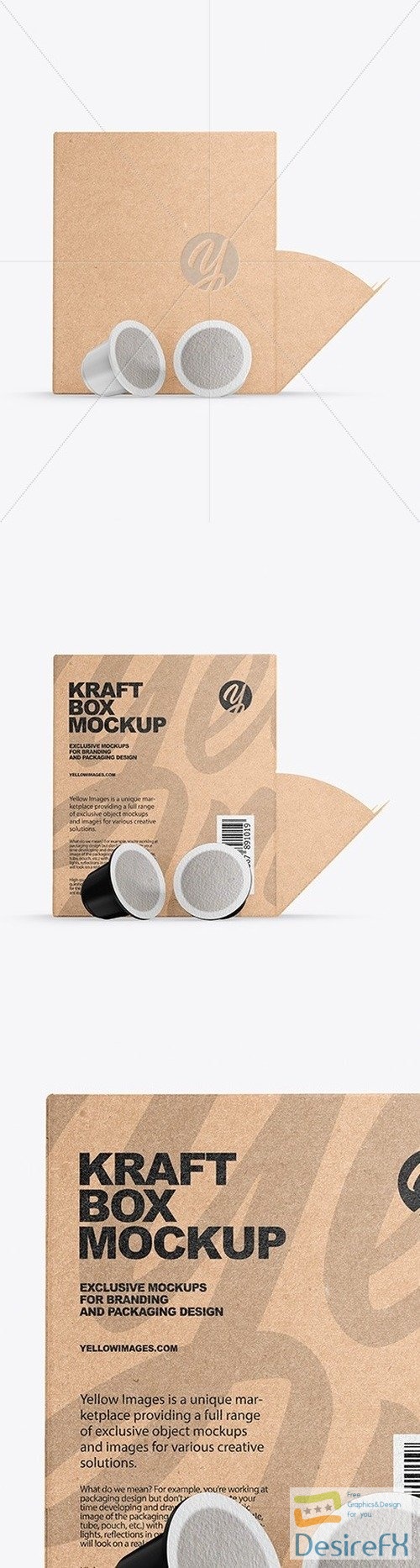 Kraft Box With Coffee Capsules Mockup 58922